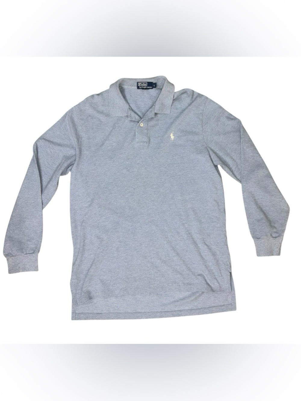 Polo Ralph Lauren Men’s Classic-Fit, Lt. Blue Logo Embroidered Long-sleeve Polo